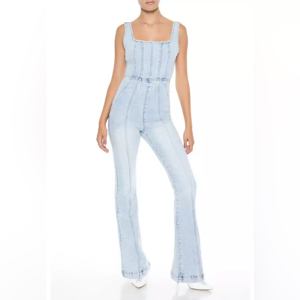 NWT Distressed Fitted Jumpsuit size Medium